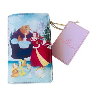 Loungefly Disney Beauty & Beast Enchanted Christmas Velvet Wallet NWT